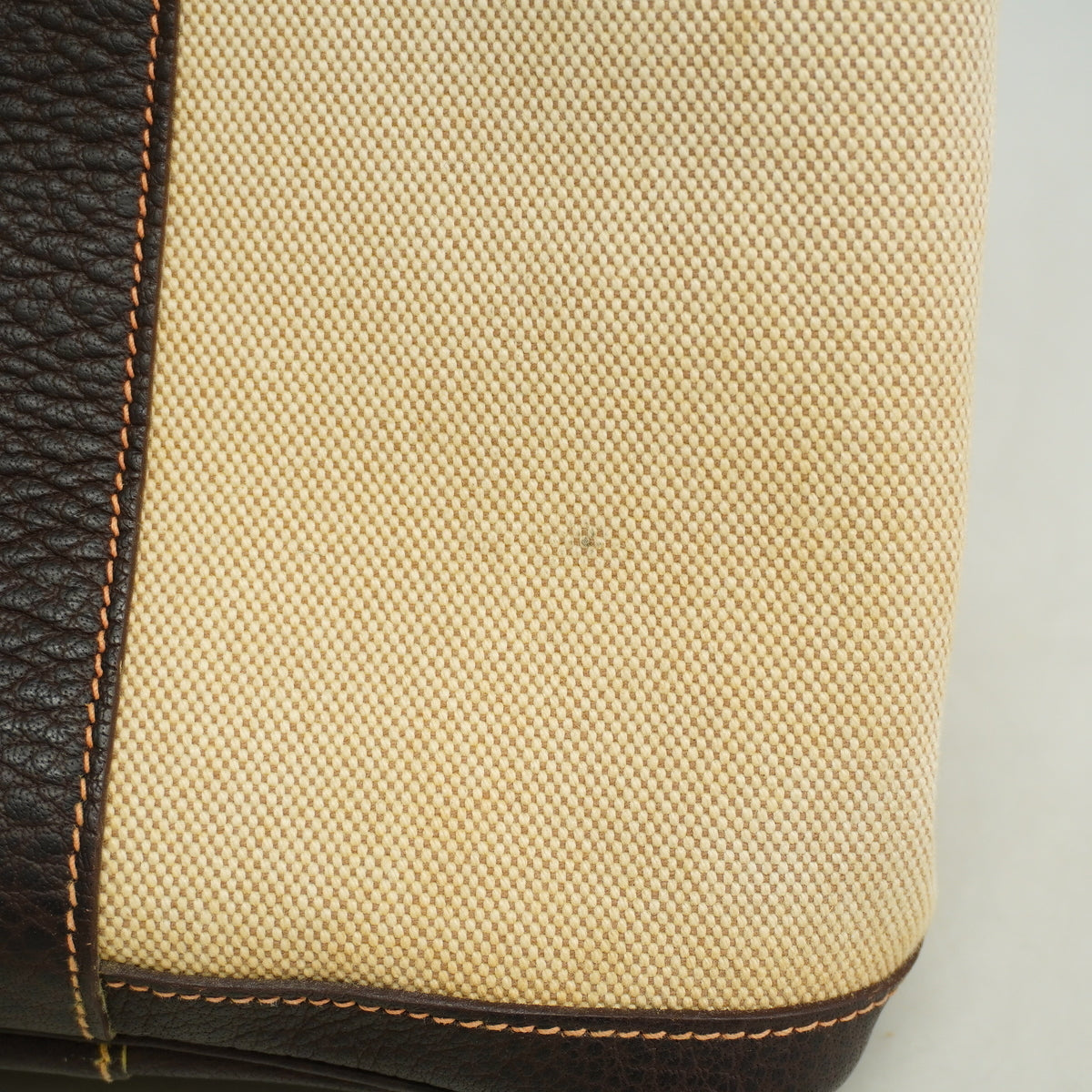 【6hf6116】エルメス トートバッグ ガーデンパーティPM トワルアッシュ ナチュラル/マロン シルバー金具 □J刻印【中古】レディース