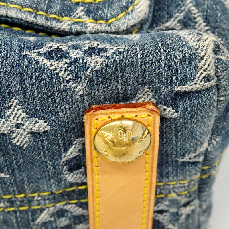 【6hf6132】ルイヴィトン ショルダーバッグ モノグラム・デニム バギーPM M95049 ブルー【中古】レディース