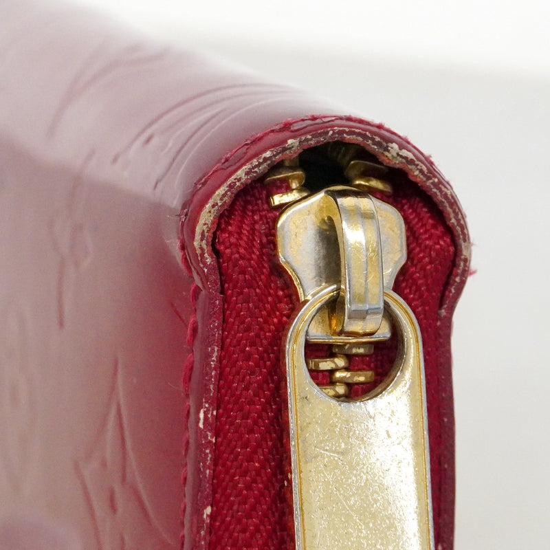 【6hf6135】ルイヴィトン 長財布 ヴェルニ ジッピーウォレット M91981 ポムダムール【中古】レディース