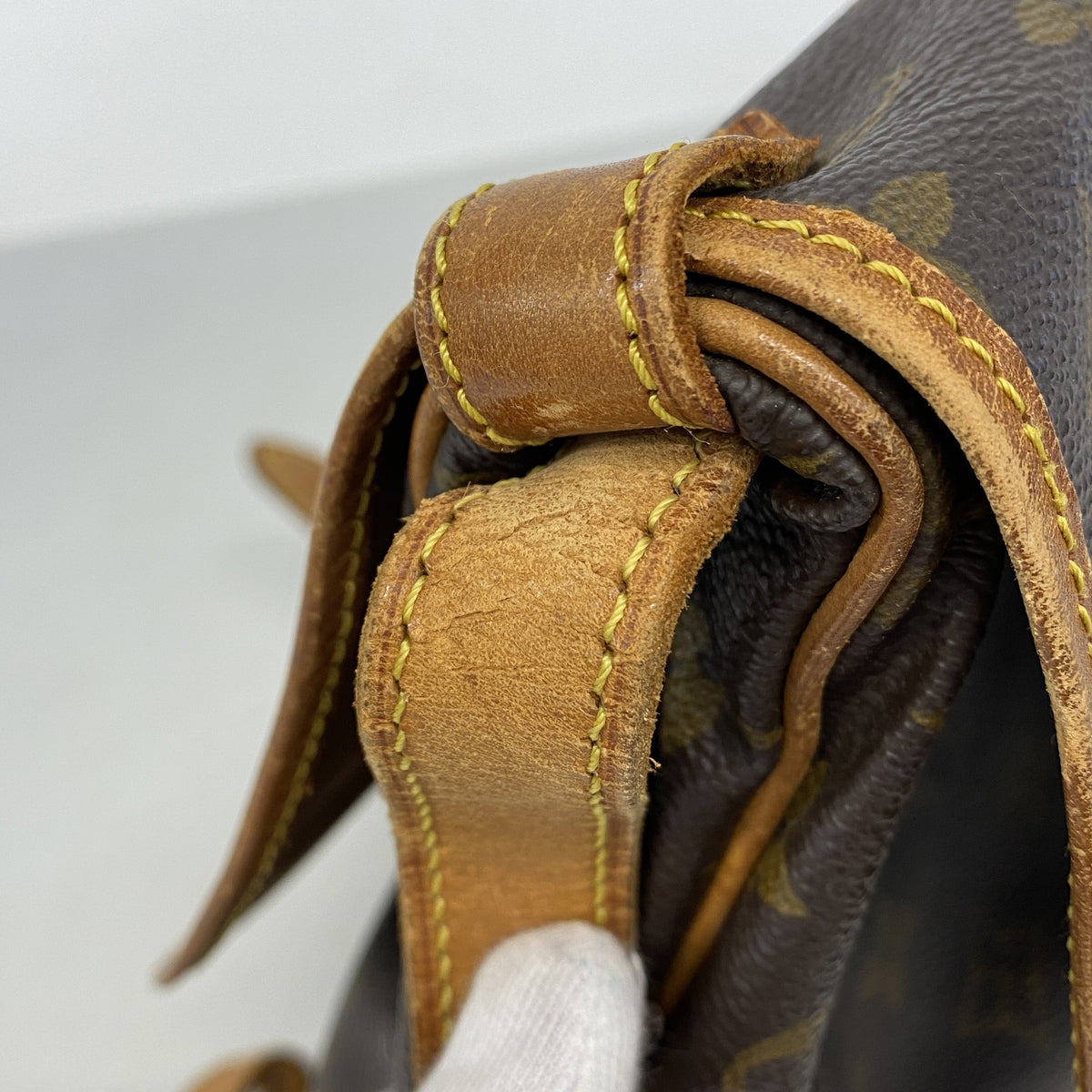 【6hf6153】ルイヴィトン ショルダーバッグ モノグラム ソミュール30 M42256 ブラウン【中古】レディース
