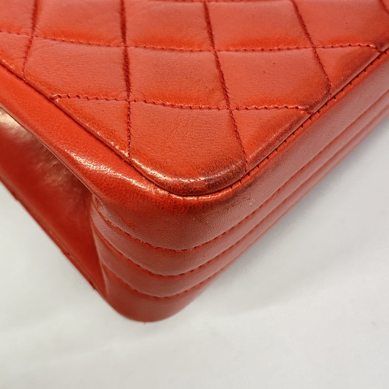 【6hf6155】シャネル ショルダーバッグ マトラッセ チェーンショルダー ラムスキン レッド ゴールド金具【中古】レディース