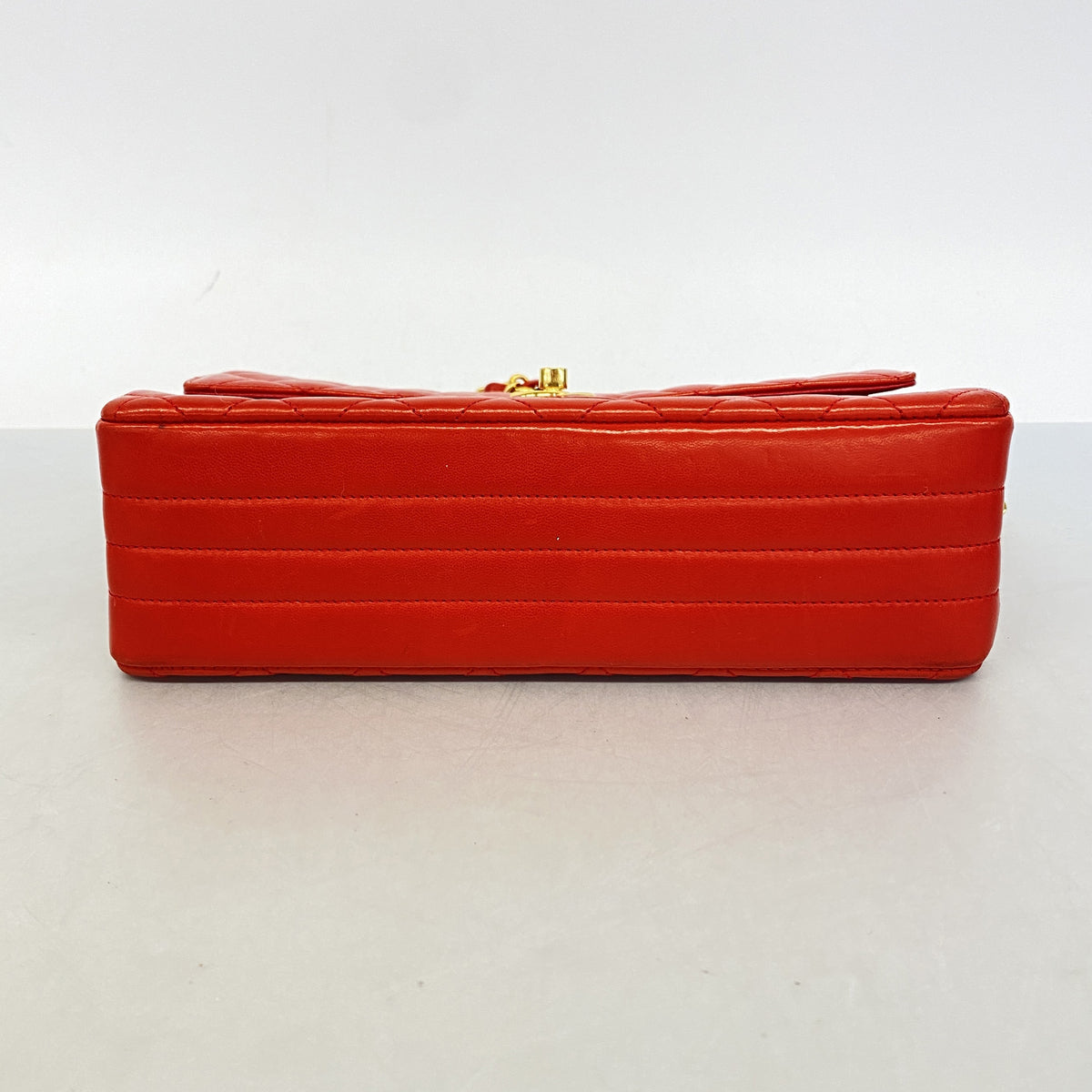 【6hf6155】シャネル ショルダーバッグ マトラッセ チェーンショルダー ラムスキン レッド ゴールド金具【中古】レディース