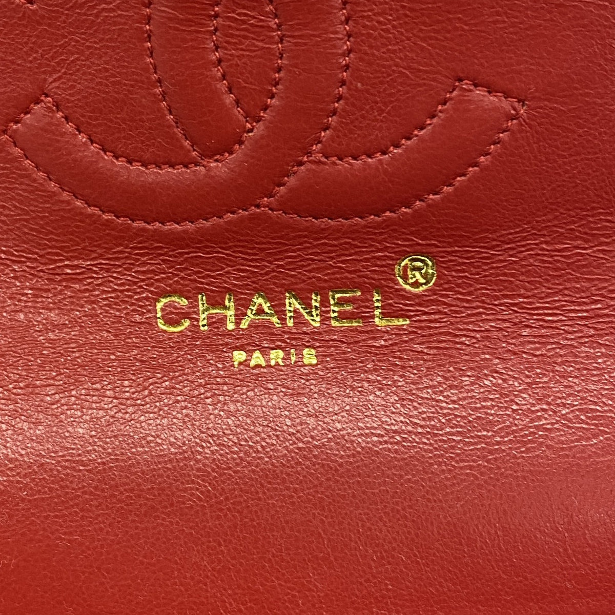 【6hf6155】シャネル ショルダーバッグ マトラッセ チェーンショルダー ラムスキン レッド ゴールド金具【中古】レディース