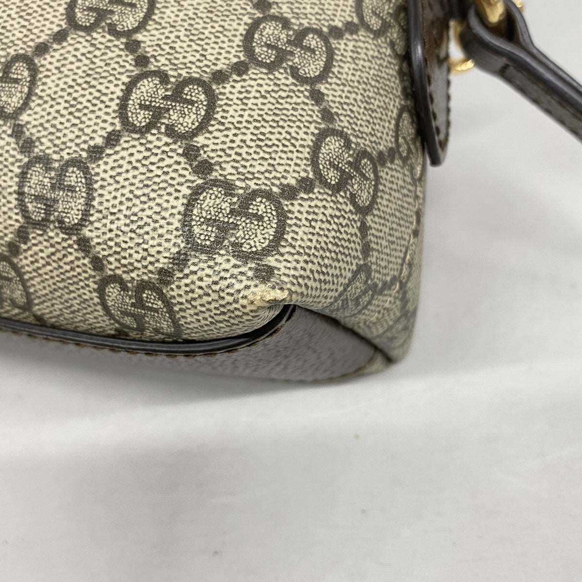 【6hf6156】グッチ ショルダーバッグ オフィディア 499621 レザー ブラウン ベージュ ゴールド金具【中古】レディース