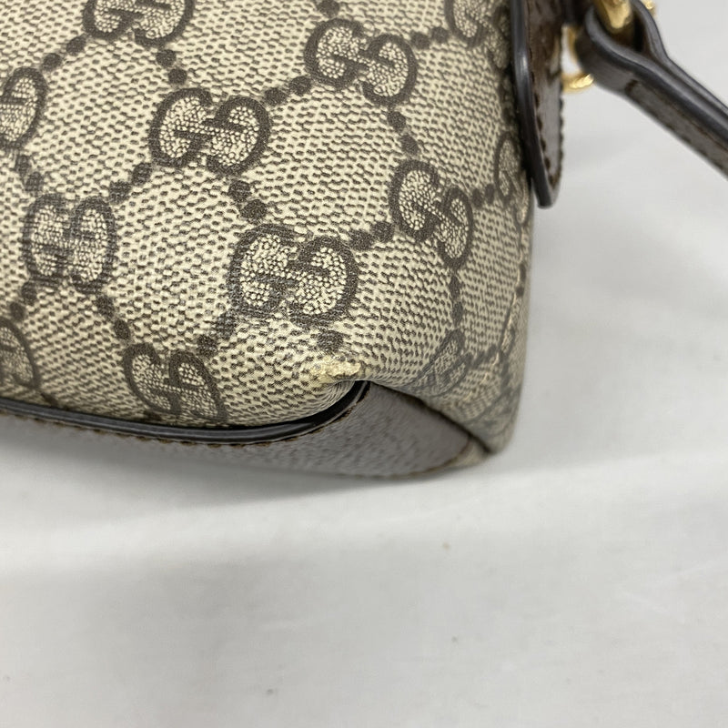 【6hf6156】グッチ ショルダーバッグ オフィディア 499621 レザー ブラウン ベージュ ゴールド金具【中古】レディース