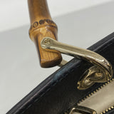 【6hf6157】グッチ トートバッグ GGブルームス バンブー 323658 キャンバス ブラック マルチカラー シャンパンゴールド金具 2wayバッグ【中古】レディース