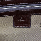 【6hf6159】フェンディ ハンドバッグ ズッカ マンマバケット ナイロンキャンバス ブラウン シルバー金具【中古】レディース