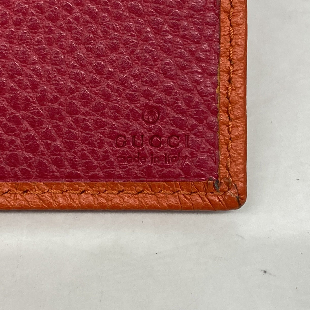 【6hf6161】グッチ 長財布 スウィング 354498 レザー オレンジ シャンパンゴールド金具【中古】レディース