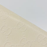 【6hf6162】グッチ 長財布 GGエンボス 625558 レザー アイボリー シルバー金具【中古】メンズ