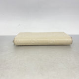 【6hf6162】グッチ 長財布 GGエンボス 625558 レザー アイボリー シルバー金具【中古】メンズ