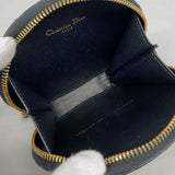 【6hf6164】クリスチャンディオール ショルダーバッグ カナージュ レザー ブラック ゴールド金具【中古】レディース