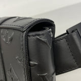 【6hf6193】ルイヴィトン ボディバッグ モノグラム･シール トランクスリングバッグ M57952 ブラック【中古】メンズ