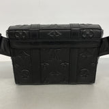 【6hf6193】ルイヴィトン ボディバッグ モノグラム･シール トランクスリングバッグ M57952 ブラック【中古】メンズ