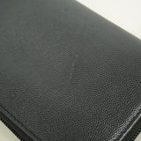 【6hf6197】シャネル 長財布 キャビアスキン ブラック ゴールド金具【中古】レディース