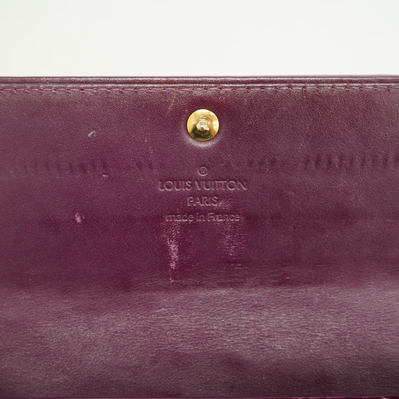 【6hf6215】ルイヴィトン 長財布 ヴェルニ ポルトフォイユサラ M93577 ヴィオレット【中古】レディース