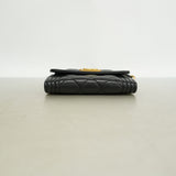 【6hf6216】シャネル ショルダーウォレット ボーイシャネル チェーンショルダー キャビアスキン ブラック ゴールド金具【中古】レディース
