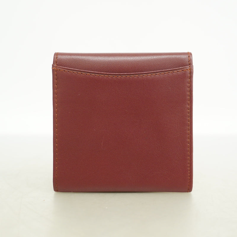 【6hf6218】カルティエ コインケース マスト レザー ボルドー ゴールド金具【中古】メンズ レディース ユニセックス