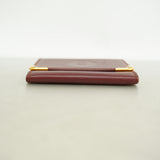 【6hf6218】カルティエ コインケース マスト レザー ボルドー ゴールド金具【中古】メンズ レディース ユニセックス