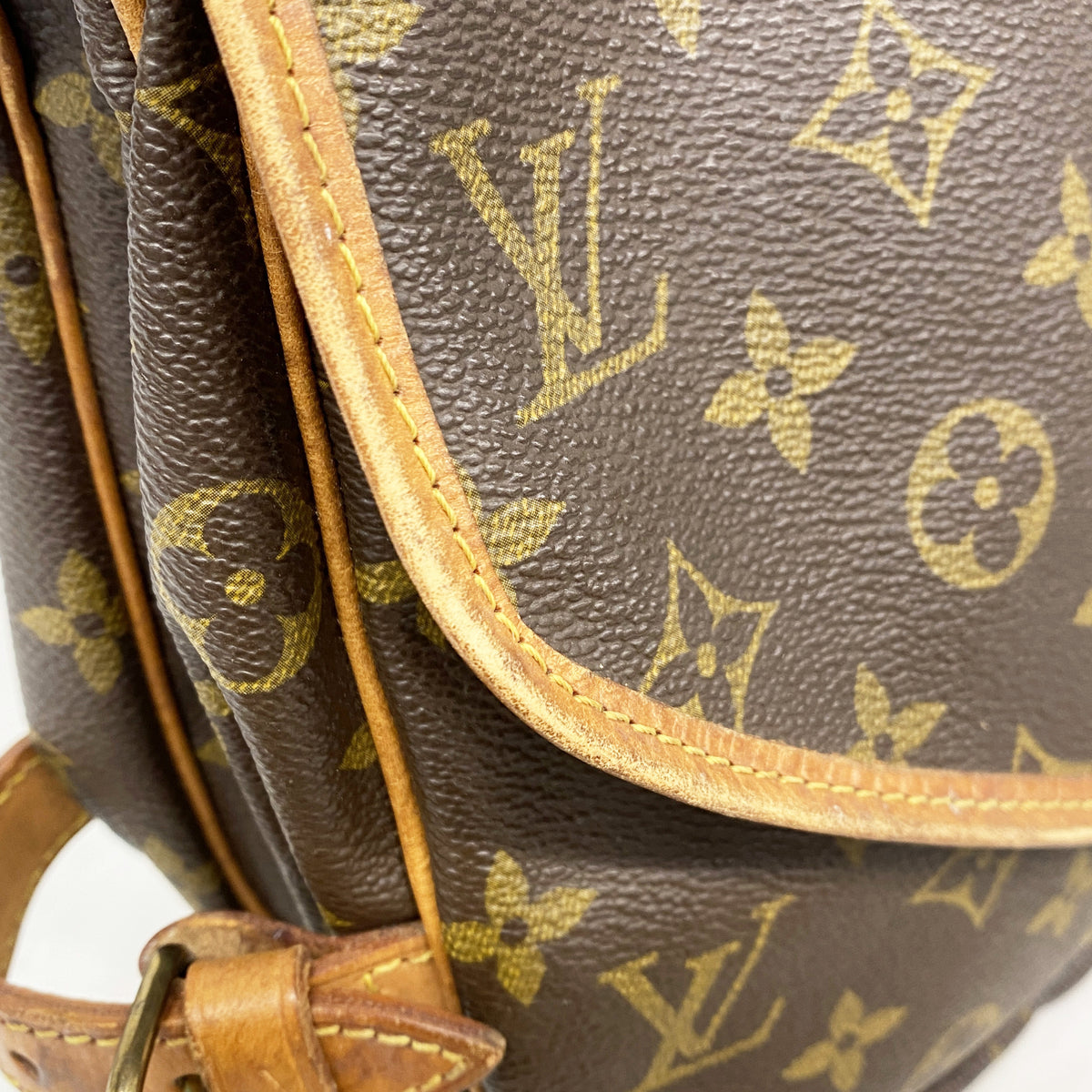 【6hf6222】ルイヴィトン ショルダーバッグ モノグラム ソミュール30 M42256 ブラウン【中古】レディース