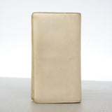 【6hf6230】シャネル 長財布 カメリア レザー ベージュ シルバー金具【中古】レディース