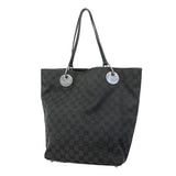 【6hf6231】グッチ トートバッグ GGキャンバス 120836 ブラック シルバー金具【中古】レディース