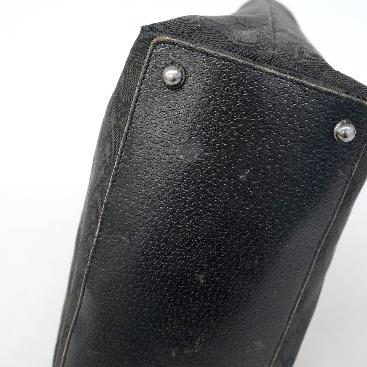 【6hf6231】グッチ トートバッグ GGキャンバス 120836 ブラック シルバー金具【中古】レディース