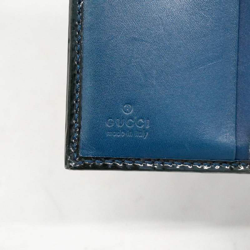 【6hf6232】グッチ 財布 ホースビット 145748 エナメル グリーン ゴールド金具【中古】レディース