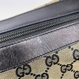 【6hf6239】グッチ ショルダーバッグ GGキャンバス 019 0432 キャンバス ベージュ ブラック シャンパンゴールド金具【中古】レディース
