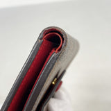 【6hf6245】ルイヴィトン 三つ折り財布 ダミエ ポルトフォイユヴィクトリーヌ N41659 エベヌ【中古】レディース