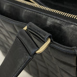 【6hf6258】シャネル トートバッグ チョコバー ラムスキン ブラック ゴールド金具【中古】レディース