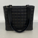 【6hf6258】シャネル トートバッグ チョコバー ラムスキン ブラック ゴールド金具【中古】レディース