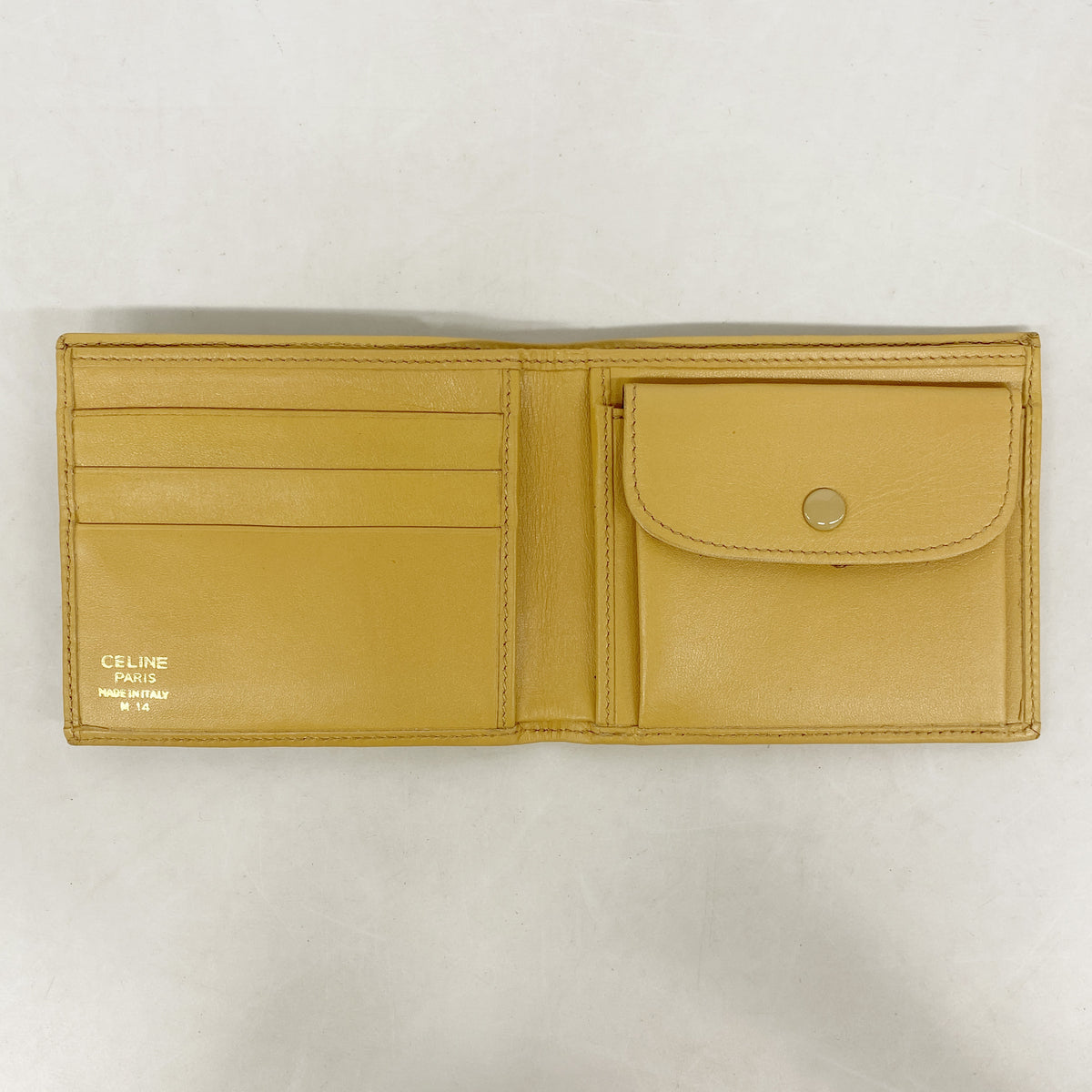 【6hf6265】セリーヌ 財布 マカダム PVC ブラウン ゴールド金具【中古】レディース