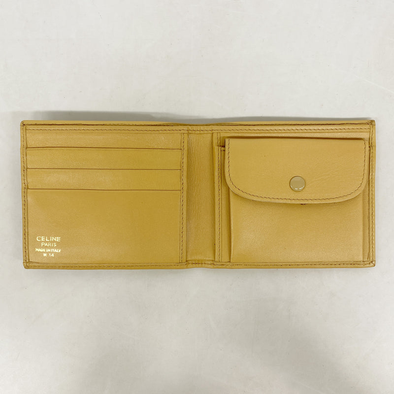 【6hf6265】セリーヌ 財布 マカダム PVC ブラウン ゴールド金具【中古】レディース