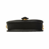 【6hf6269】クリスチャンディオール ショルダーバッグ ディオールボビー レザー ブラック ゴールド金具【中古】レディース
