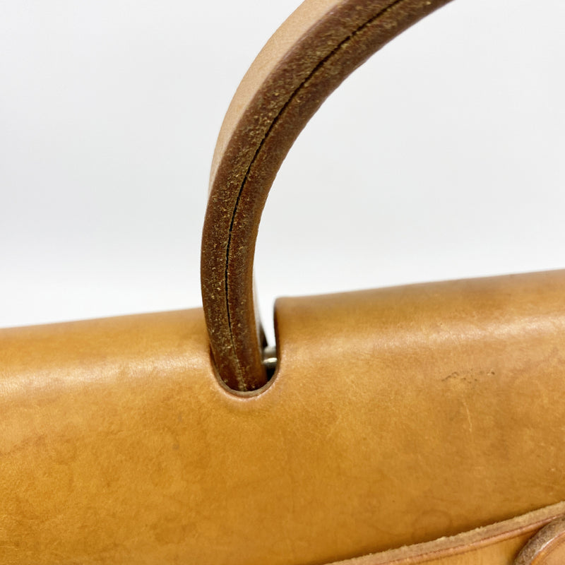 【6hf6270】エルメス ハンドバッグ エールバッグPM トワルGM ナチュラル シルバー金具 □G刻印【中古】レディース