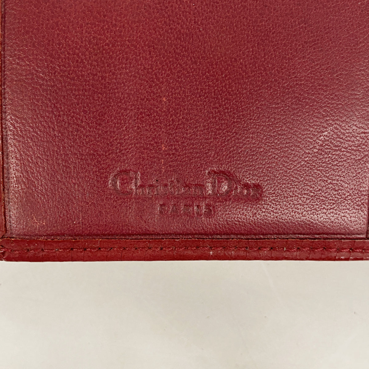 【6hf6273】クリスチャンディオール 財布 トロッター PVC ボルドー ゴールド金具【中古】レディース