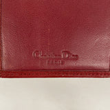 【6hf6273】クリスチャンディオール 財布 トロッター PVC ボルドー ゴールド金具【中古】レディース