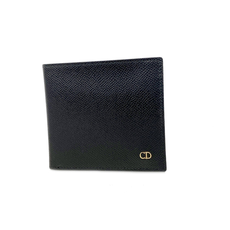 【6hf6274】クリスチャンディオール 財布 PVC ブラック ゴールド金具【中古】メンズ