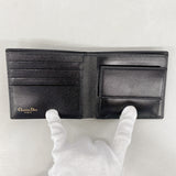 【6hf6274】クリスチャンディオール 財布 PVC ブラック ゴールド金具【中古】メンズ