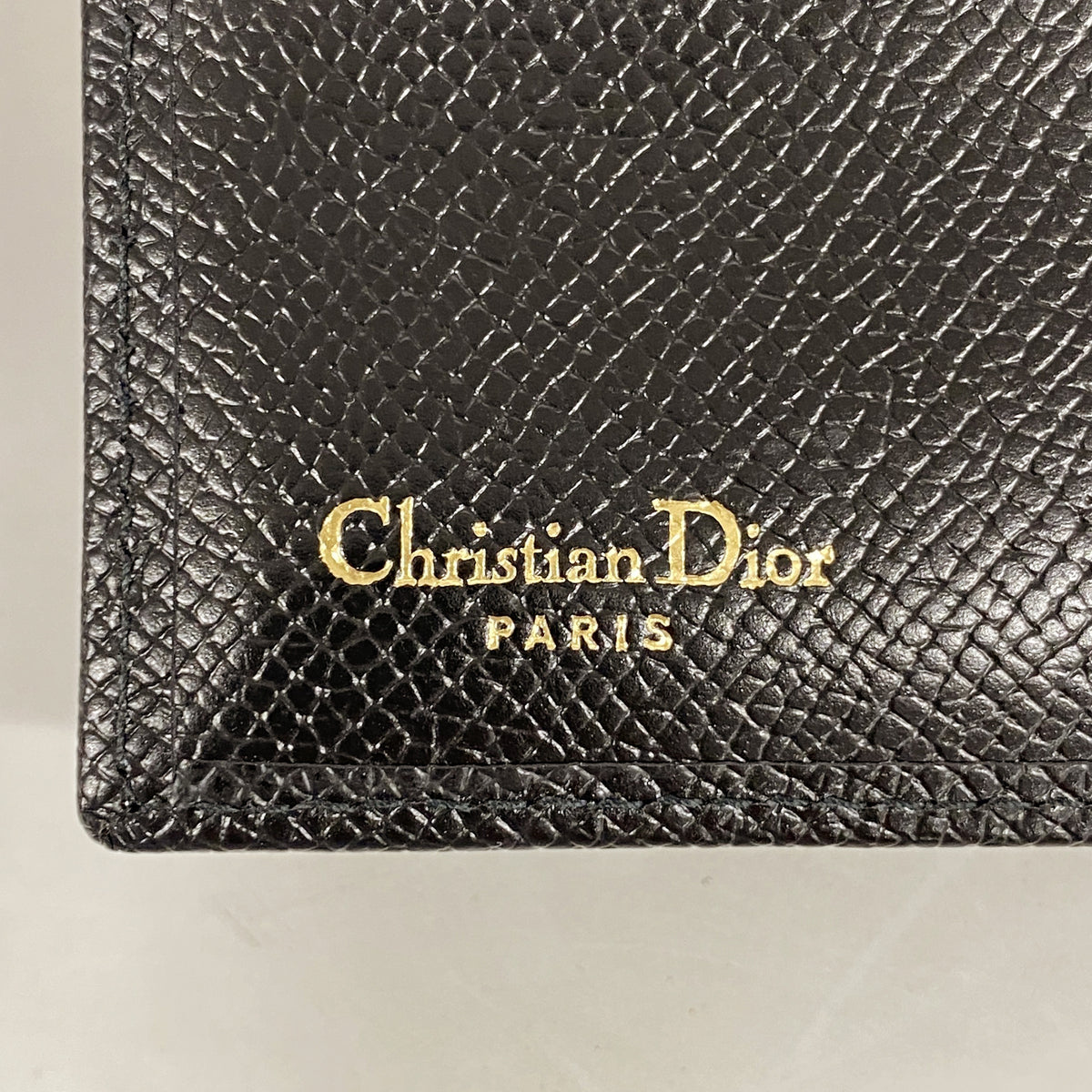 【6hf6274】クリスチャンディオール 財布 PVC ブラック ゴールド金具【中古】メンズ