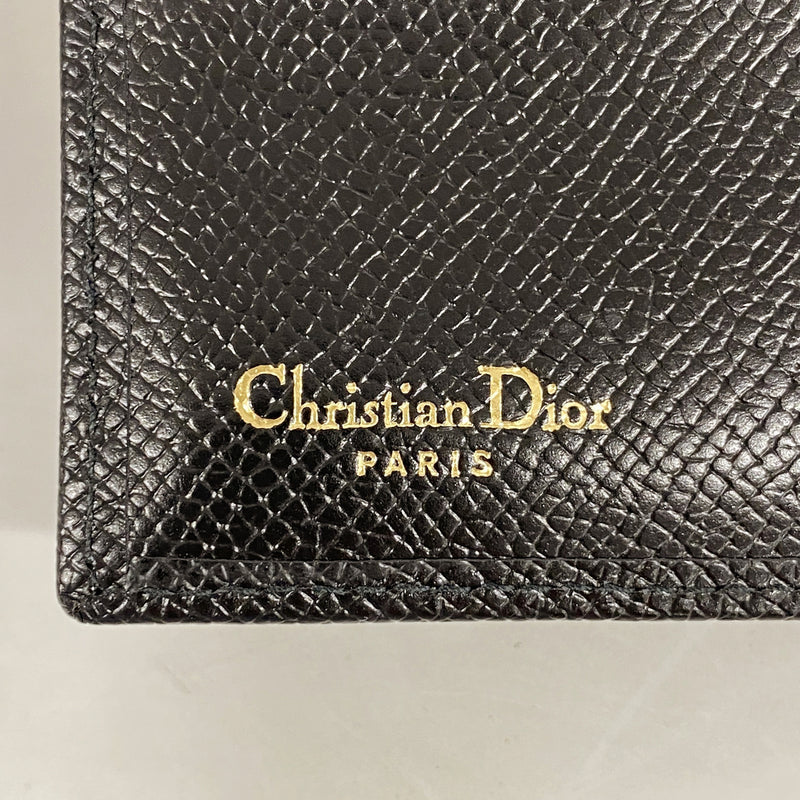 【6hf6274】クリスチャンディオール 財布 PVC ブラック ゴールド金具【中古】メンズ