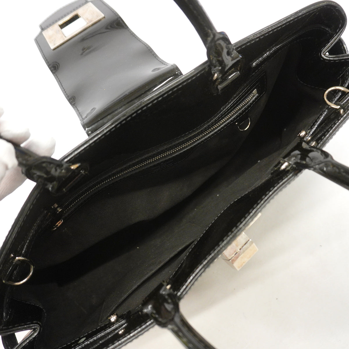 【6hf6278-k】ルイヴィトン ハンドバッグ エピ ミラボーGM M4034N ノワールエレクトリック【中古】レディース