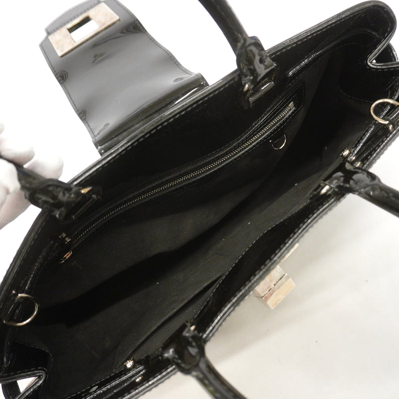【6hf6278-k】ルイヴィトン ハンドバッグ エピ ミラボーGM M4034N ノワールエレクトリック【中古】レディース