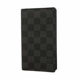 【6hf6281-k】ルイヴィトン 手帳カバー ダミエ・グラフィット アジェンダポッシュ R20975 ブラック グレー【中古】メンズ