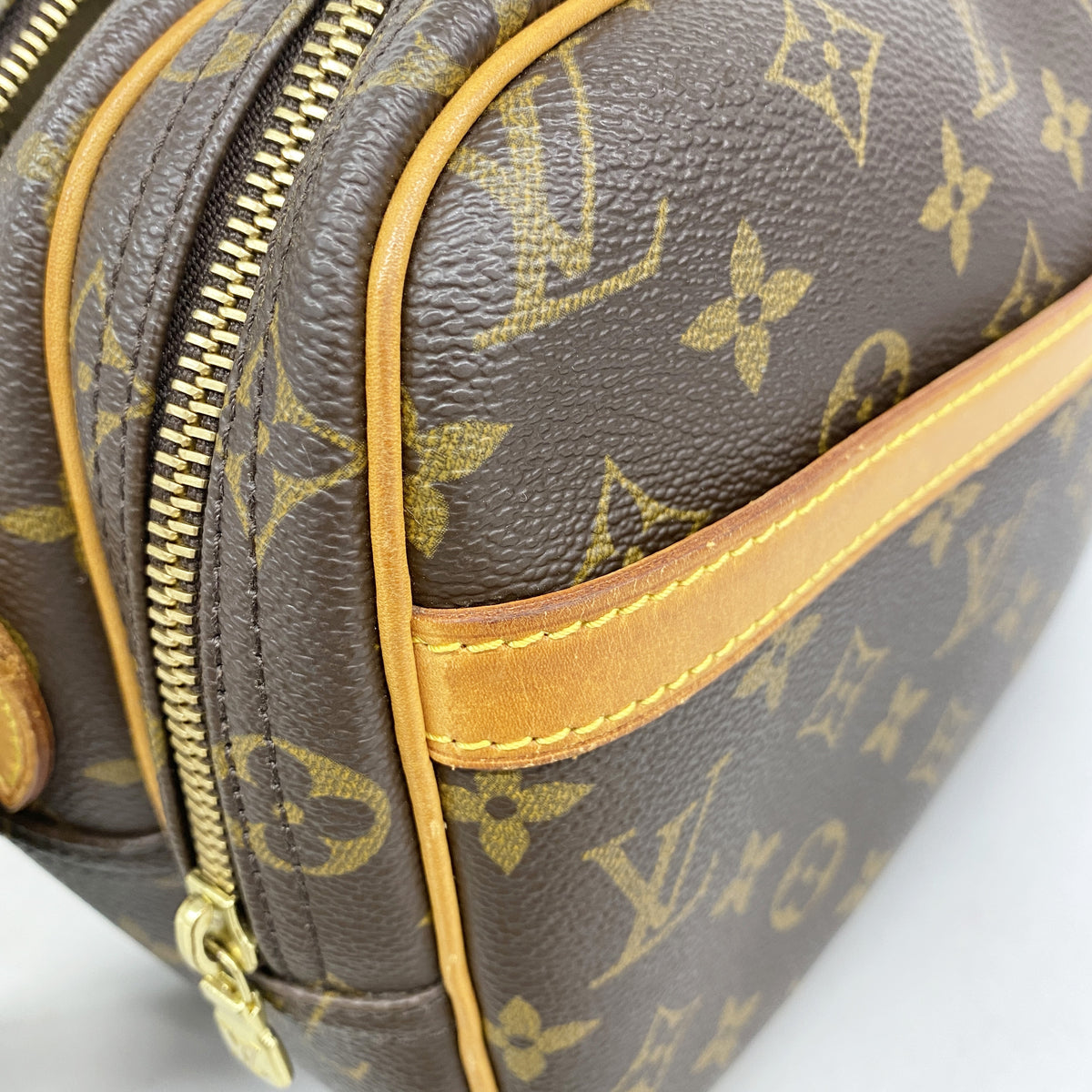 【6hf6291】ルイヴィトン ショルダーバッグ モノグラム リポーターPM M45254 ブラウン【中古】レディース