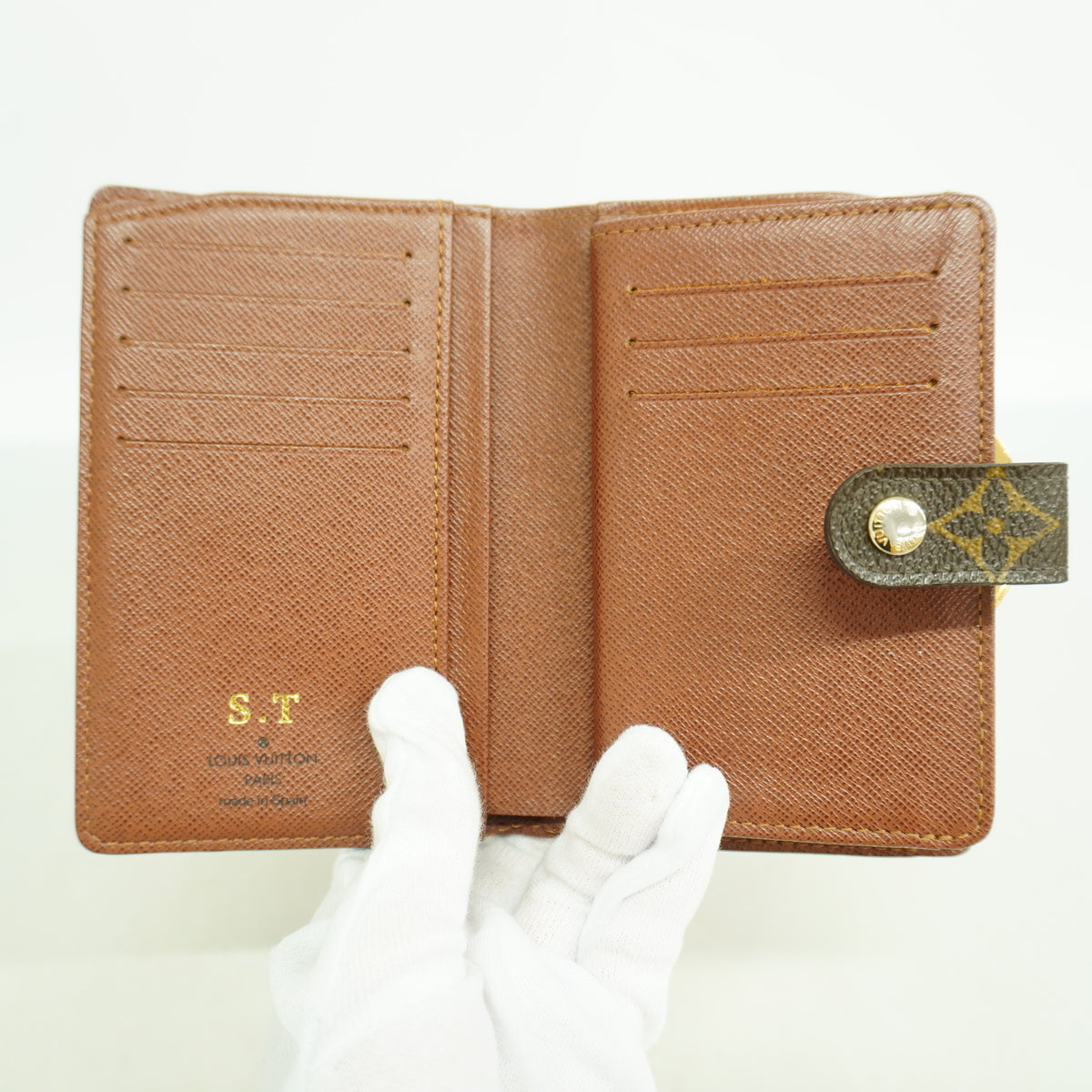 【6hf6309】ルイヴィトン 財布 モノグラム ポルトフォイユヴィエノワ M61674 ブラウン【中古】レディース