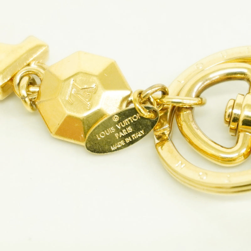 【6hf6312】ルイヴィトン キーホルダー・チャーム LVファセット M65216 ゴールド【中古】レディース