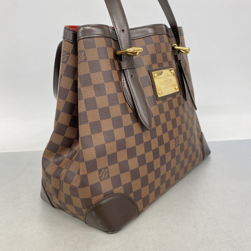 【6hf6317】ルイヴィトン トートバッグ ダミエ ハムステッドMM N51204 エベヌ【中古】レディース