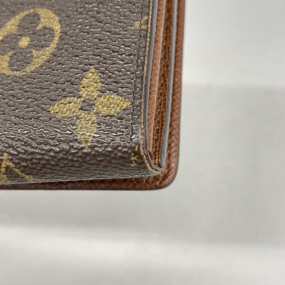 【6hf6320】ルイヴィトン 財布 モノグラム ポルトモネビエトレゾール M61730 ブラウン【中古】レディース
