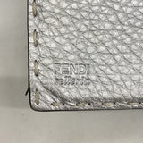 【6hf6323】フェンディ 長財布 セレリア レザー シルバー シルバー金具【中古】レディース